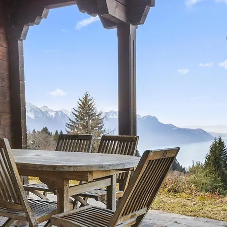 Familial Avec Vue Sur Les Alpes Et Le Sur Les Hauts De Montreux A Domek alpejski *